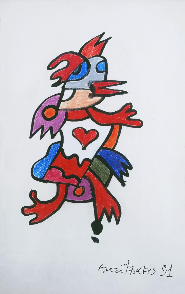 Ο ψεύτης, 1991, σχέδιο, 27x17 εκ.