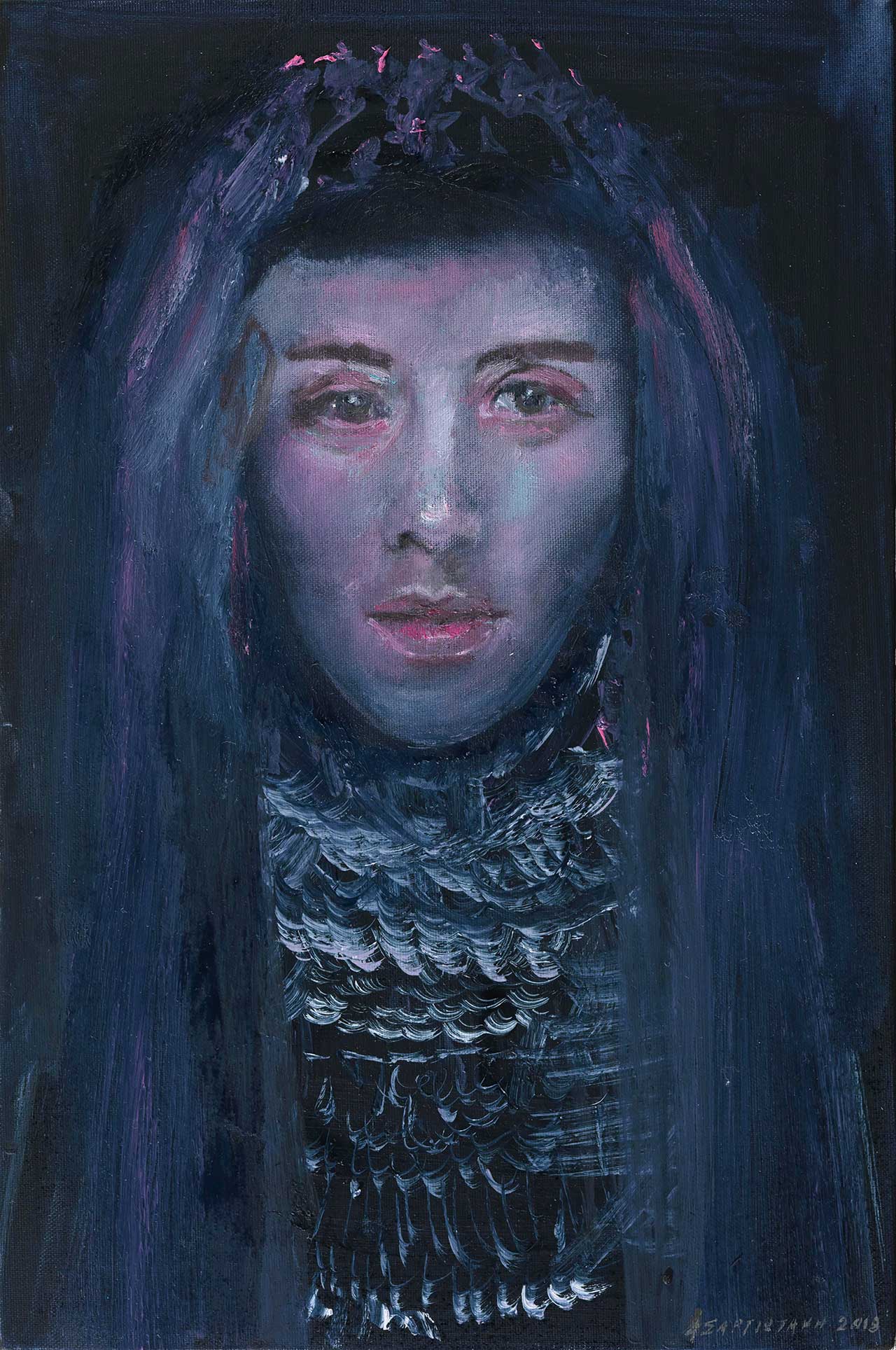 Πορτραίτο Ι, 2018, λάδι σε καμβά, 30Χ20 εκ.