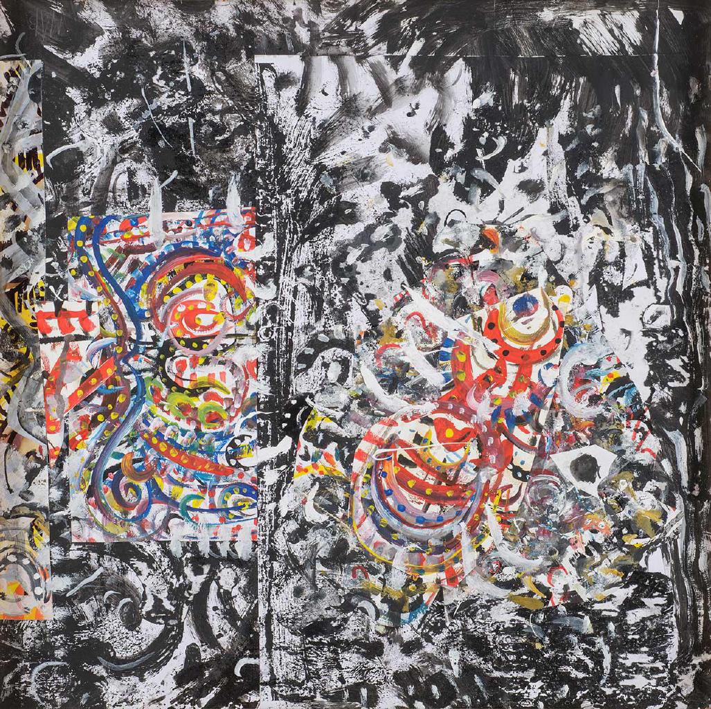 Άτιτλο, 2013, μικτή τεχνική σε ξύλο, 50x50 εκ.