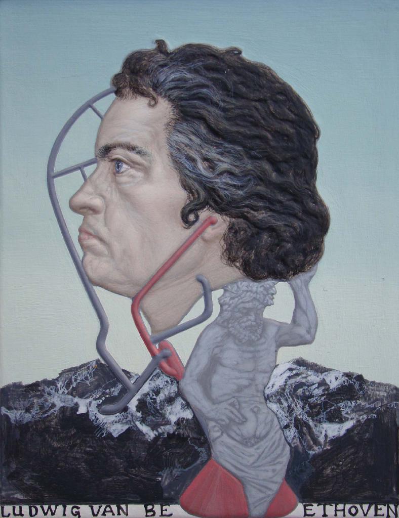 Beethoven, 2013, ακρυλικό σε καμβά, 12,5x9,5 εκ.