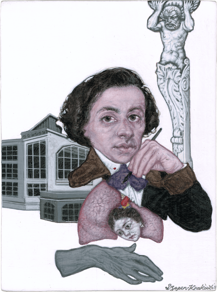 Fryderyk Szopen, 2011, τέμπερα σε χαρτόνι, 12x9,5 εκ.