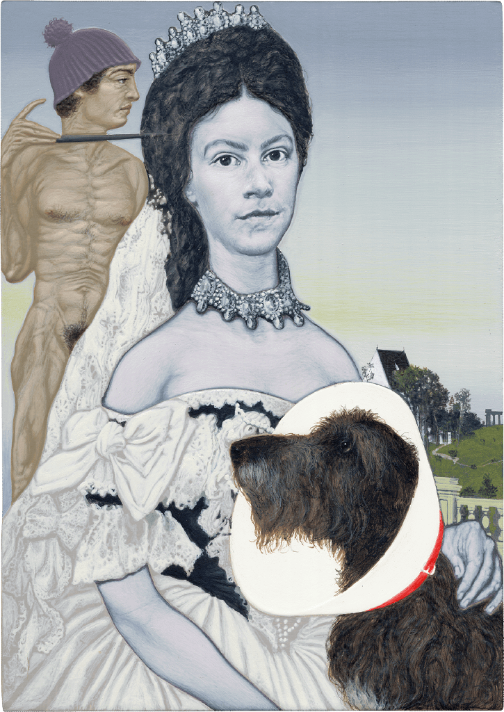 Elizabethan Collar, 2014, ακρυλικό σε ξύλο, 21x15 εκ.