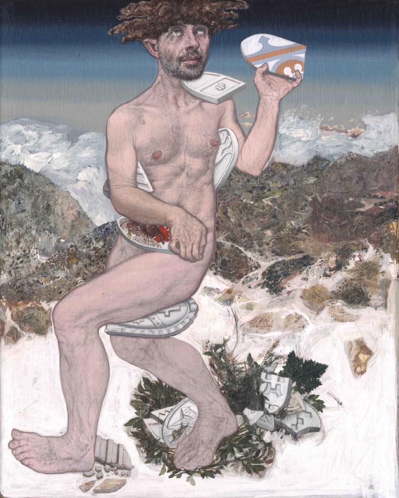 Κατά Φαντασίαν Τίτλοι (Ευγενείας) - Imagined Nobility, 2022, ακρυλικό σε καμβά, 30x24 εκ.