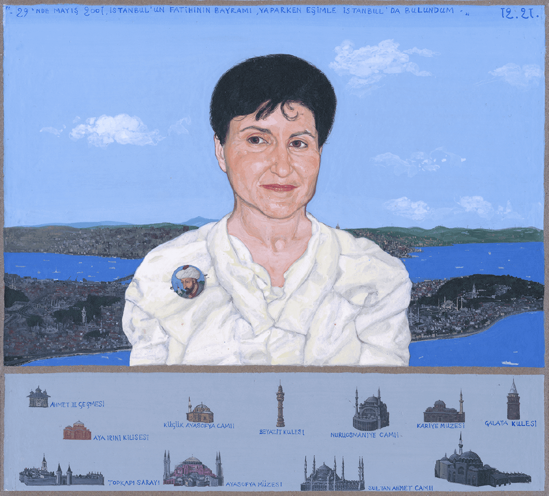 Πορτραίτο Ε.Χ. στην Κωνσταντινούπολη, 2001, τέμπερα σε χαρτόνι, 22x24 εκ.