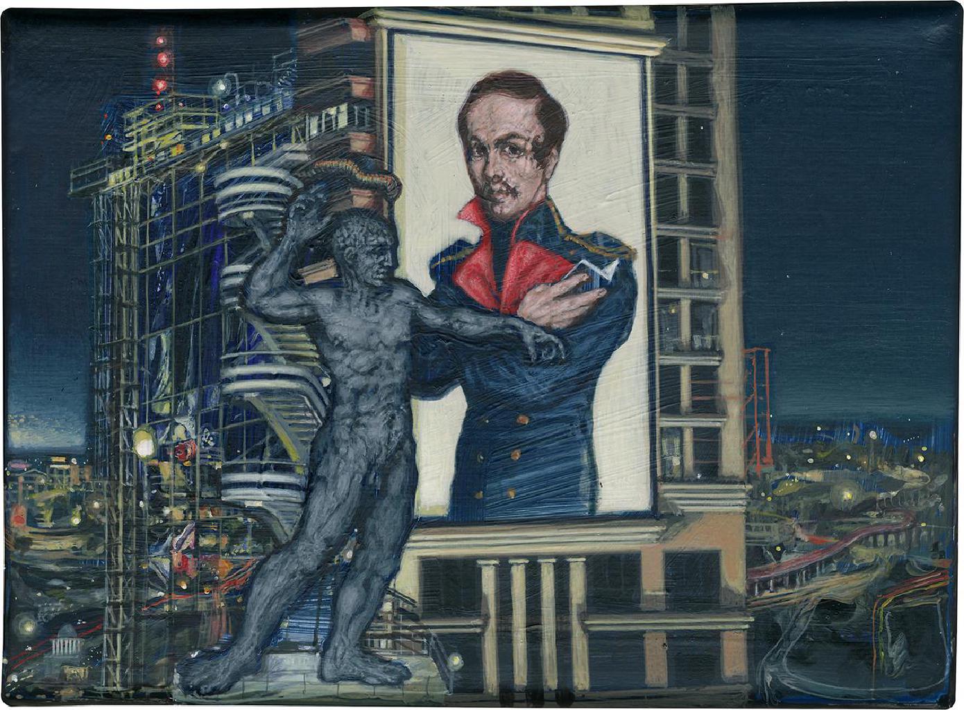 Bolivarian City, 2018, ακρυλικό σε καμβά, 13x18 εκ.