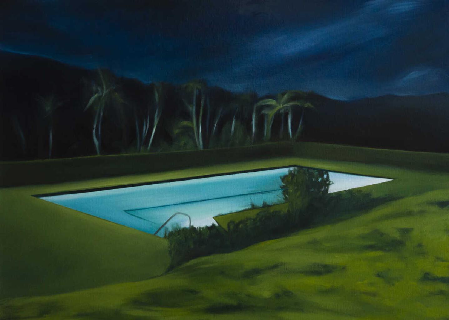 Rest in Pool, 2020, λάδι σε καμβά, 50x70 εκ.