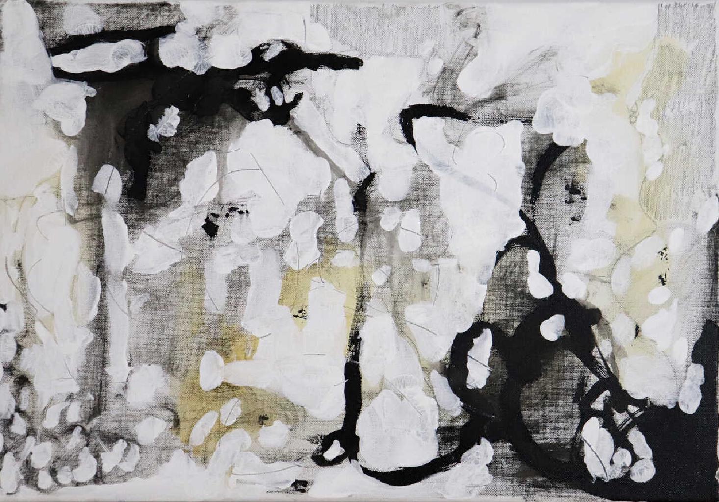 Κατάπτωση, 2020, τέμπερα, μελάνι και μολύβι σε καμβά, 35x50 εκ.