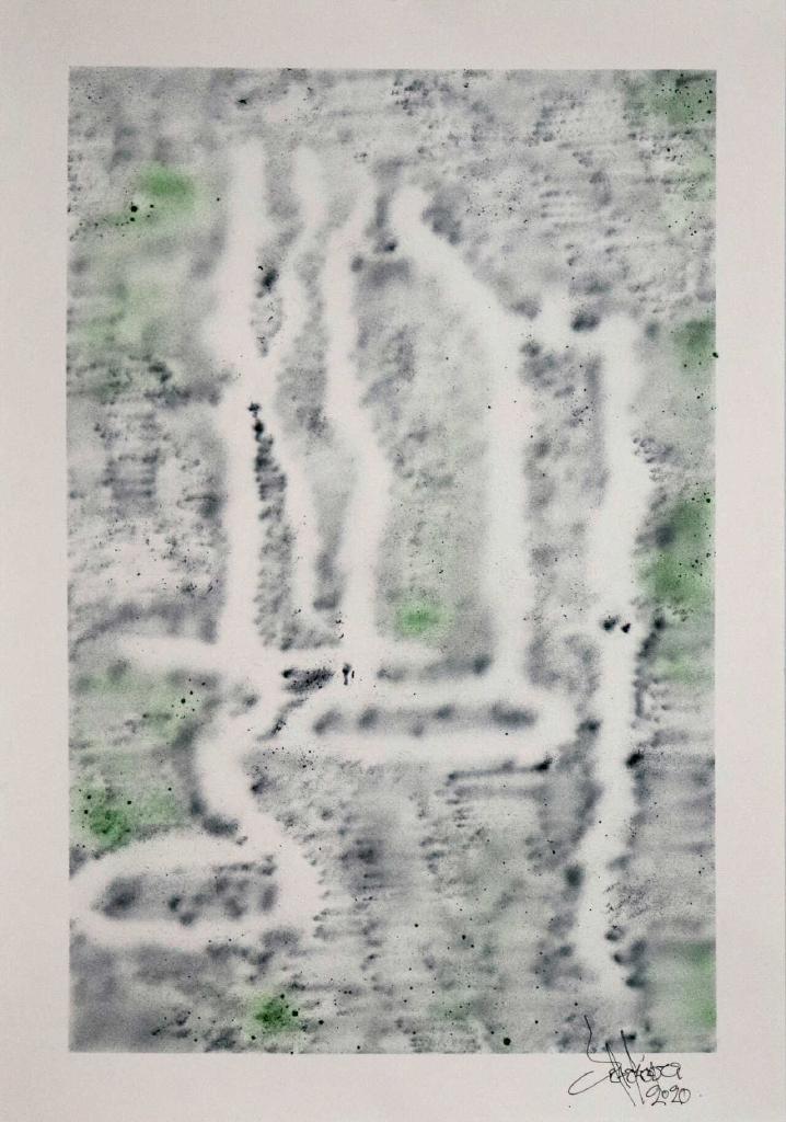 Χωρίς τίτλο, 2020, μελάνι σε χαρτί, 50x35 εκ.