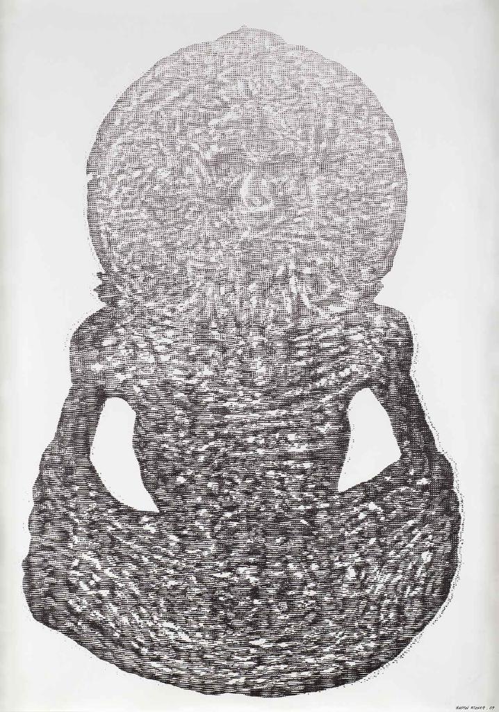 Άτιτλο (Samadhi in the City), 2009, μαρκαδόροι σε χαρτί, 100x70 εκ.