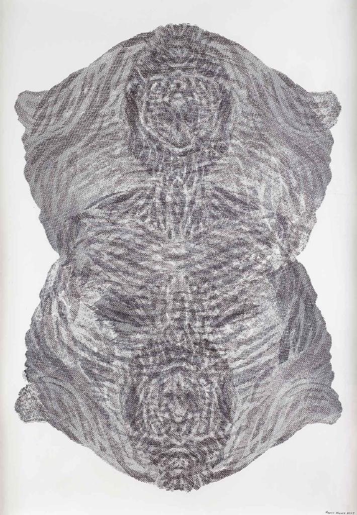 Άτιτλο (Samadhi in the City), 2009, μαρκαδόροι σε χαρτί, 100x70 εκ.