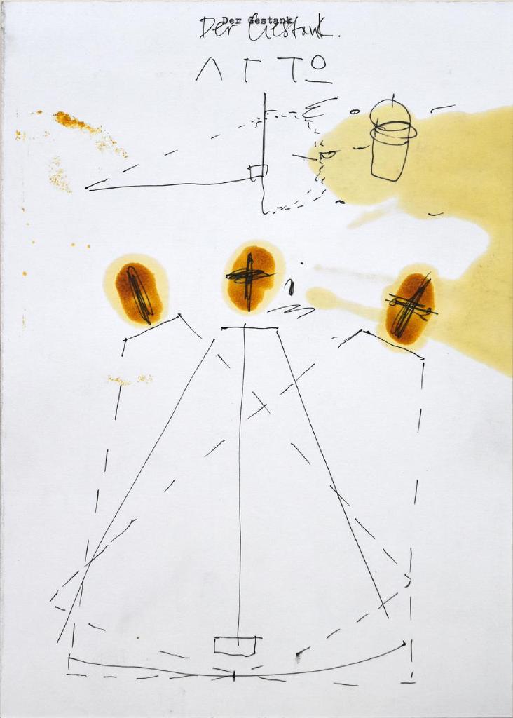 VasFragili 7, 2018, wax, ink, pencil, type writer, on paper, 29x21 εκ