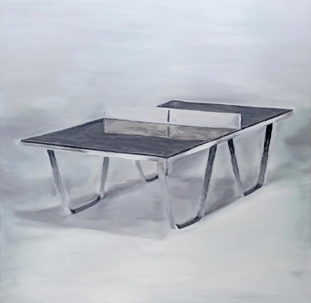 Ping Pong, 2017, λάδι σε αλουμίνιο, κολλημένο σε ξύλο, 80Χ78 εκ.