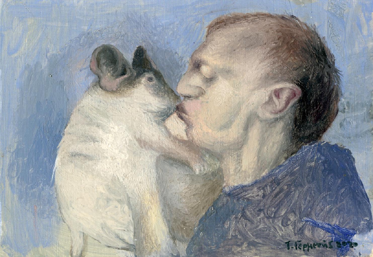 Χωρίς τίτλο, 2020, λάδι σε καμβά, 17,7Χ25,5 εκ. (το έργο χάθηκε στις 20.02.2023 στην περιοχή Παναγίτσα, Π.Φάληρο)