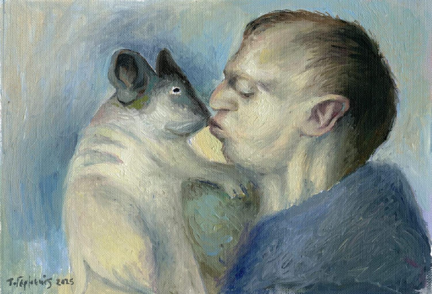 Χωρίς τίτλο, 2025, λάδι σε χαρτί, 14,5Χ20,5 εκ.