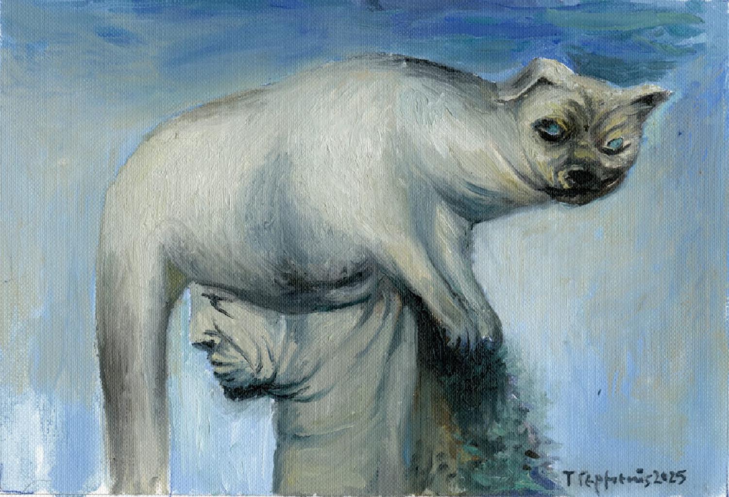 Χωρίς τίτλο, 2025, λάδι σε χαρτί, 14,5Χ20,5 εκ