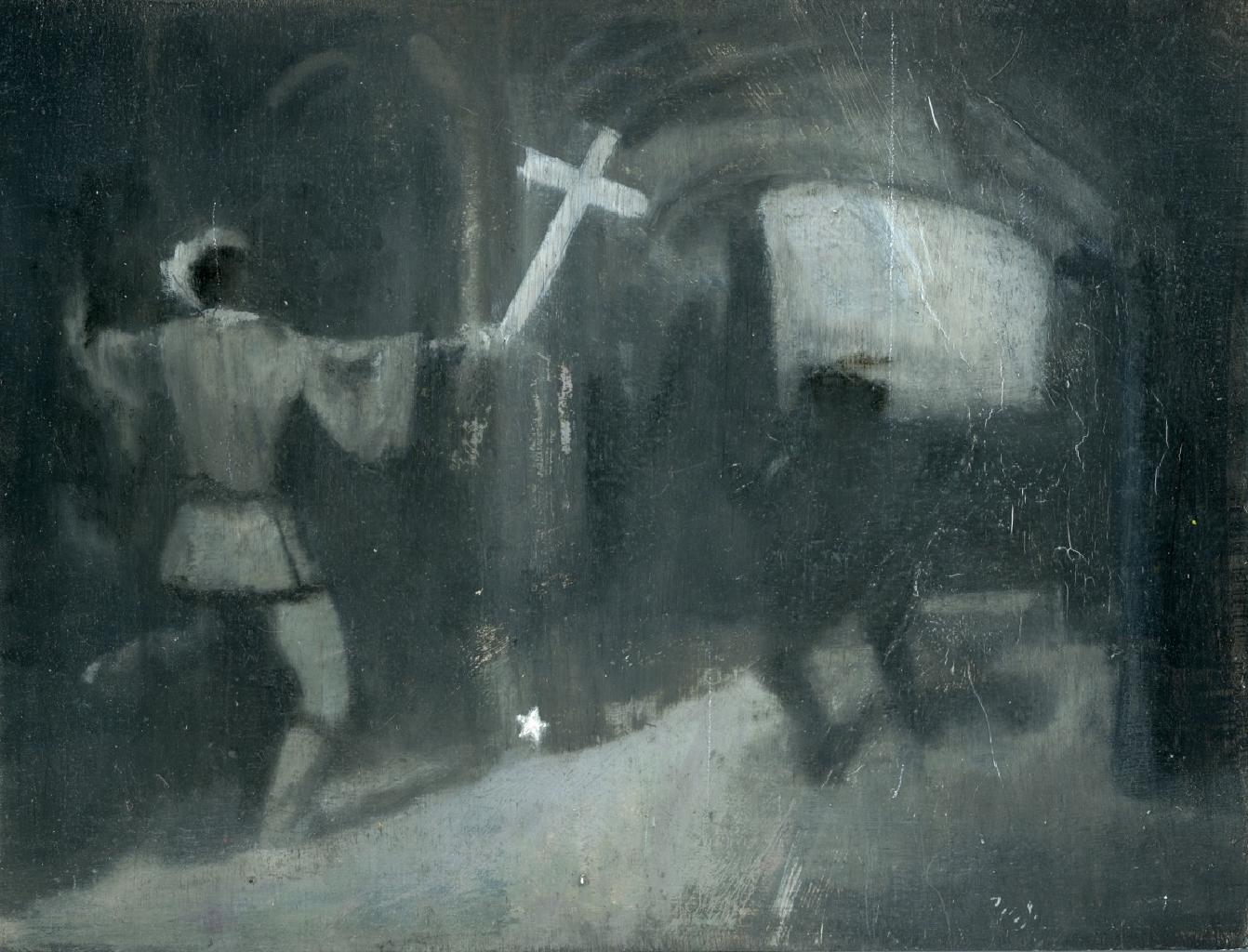 Άτιτλο, 2020, λάδι σε ξύλο, τρίπτυχο, 20Χ26 εκ. το καθένα