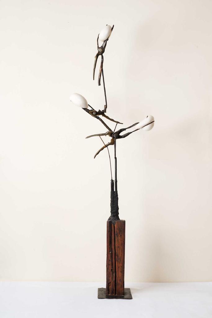Άτιτλο, 2008, ξύλο, μέταλλο, γύψος, ύψος 120 εκ.