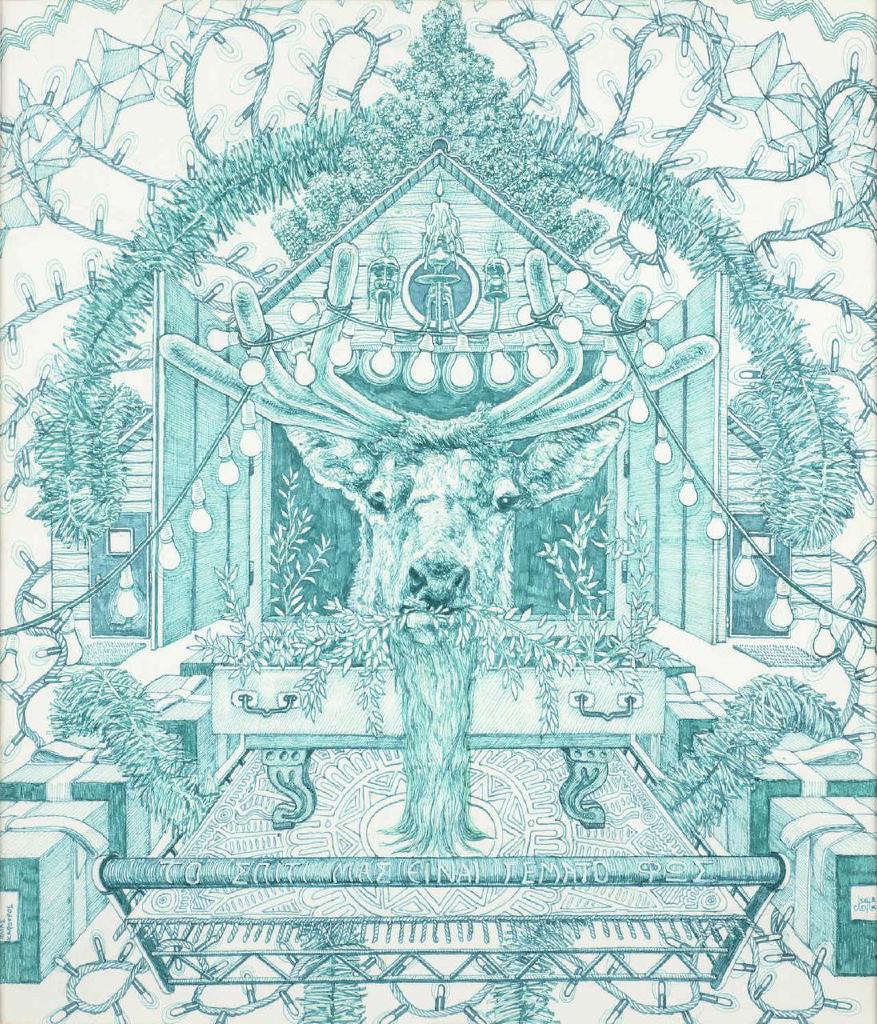 Το σπίτι μας είναι γεμάτο φως, 2010, μελάνι σε χαρτί, 31x27 εκ.