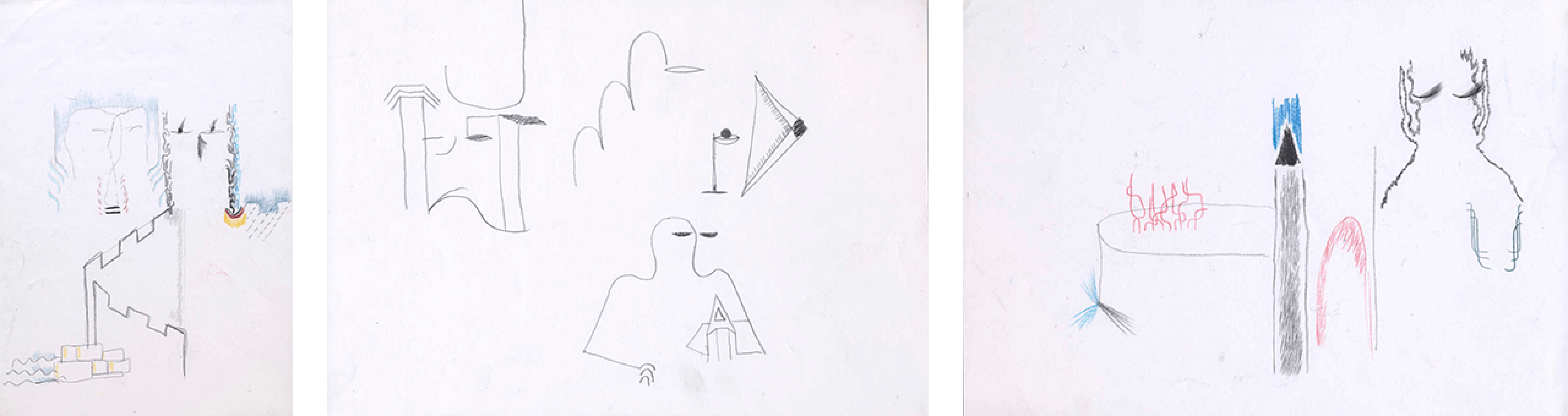 Προσχέδια Α4, 2018, μολύβι και ξυλομπογιές