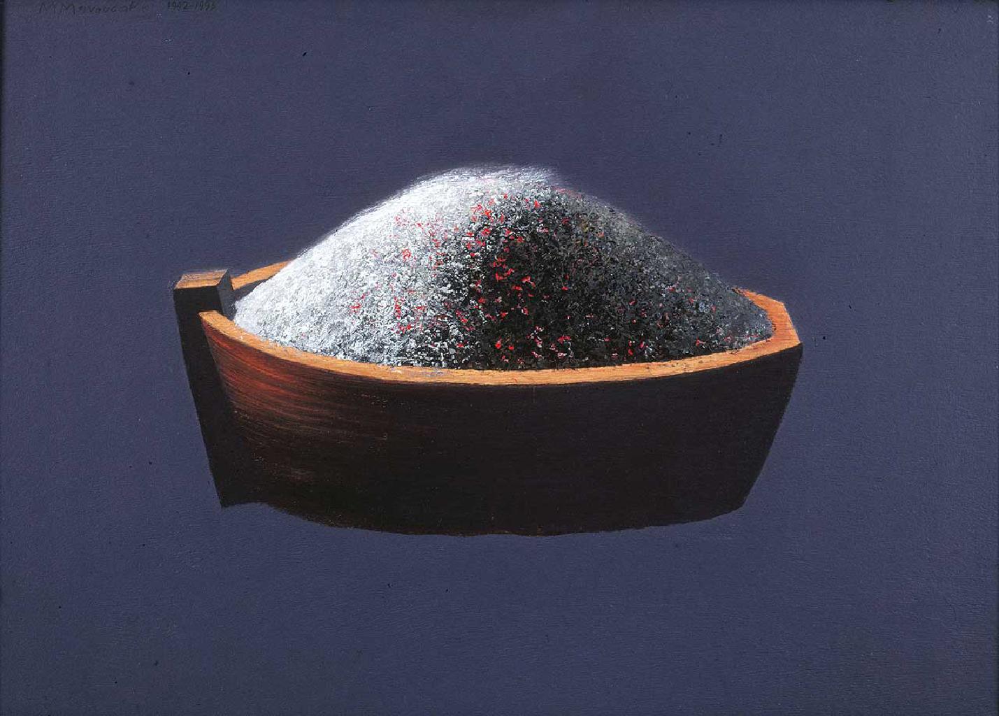 Βάρκα, 1992-93, ακρυλικό και κάρβουνο σε ξύλο, 50x70 εκ.