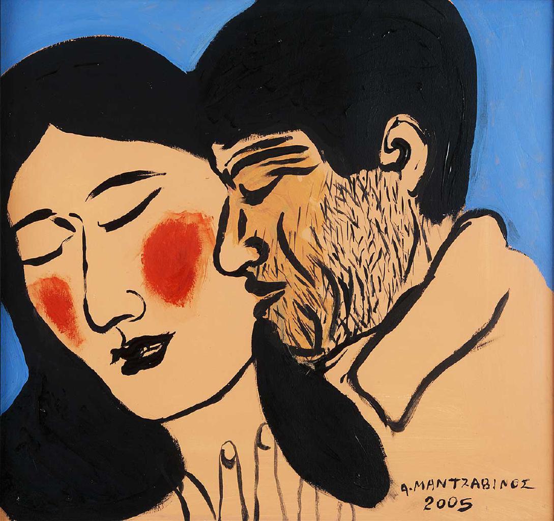 Ζευγάρι, 2005, λάδι σε χαρτόνι, 47x50 εκ.