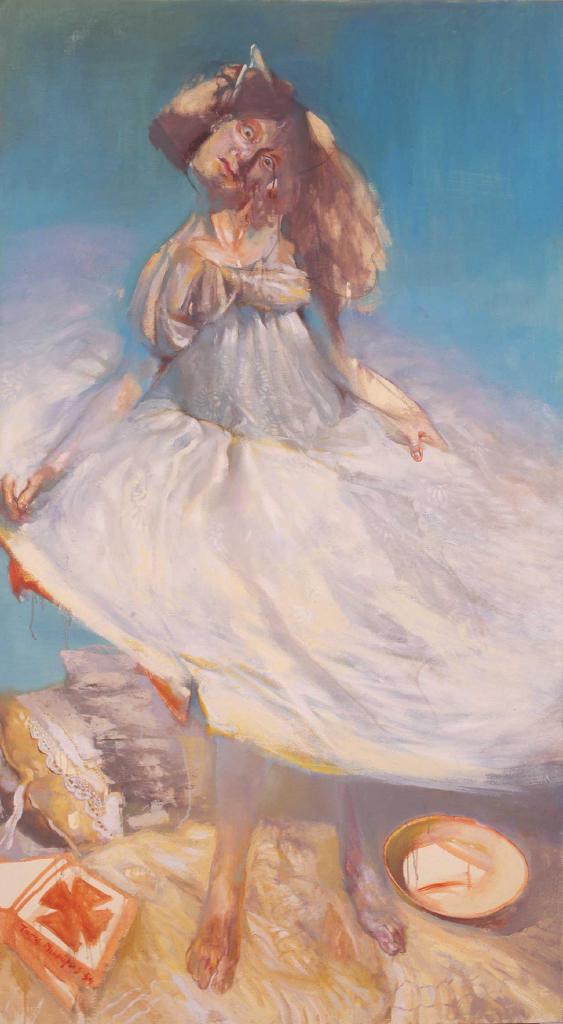 Το τελευταίο τέντωμα των ματιών πριν τον ύπνο, 1994, λάδι σε καμβά, 180x100 εκ.