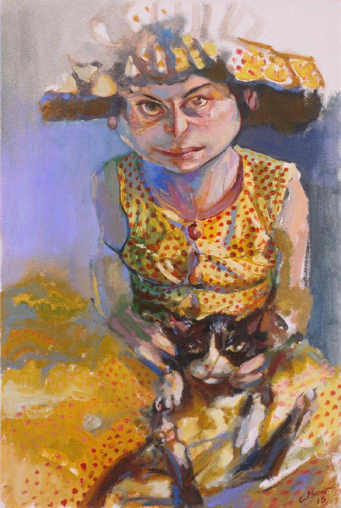 Η Γατού, 1995, λάδι σε καμβά, 61x41 εκ.