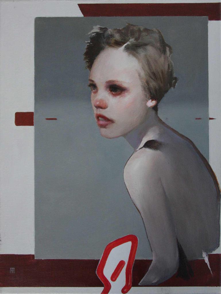 Χωρίς τίτλο, 2016, ακρυλικό και λάδι σε καμβά, 40x30 εκ.