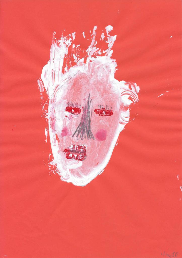 Quarantina I, 2020, ακρυλικό και μολύβι σε χαρτί, 29,5Χ21 εκ.