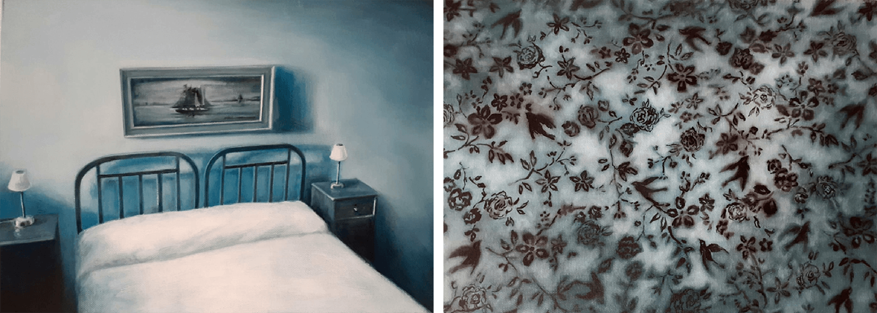 Χωρίς τίτλο, 2019, δίπτυχο, λάδι σε καμβά, 30x40 εκ. το καθένα