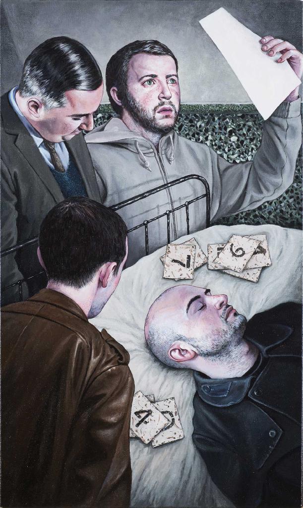 Οι υποκριτές, 2014, ακρυλικό σε καμβά, 50x30 εκ.