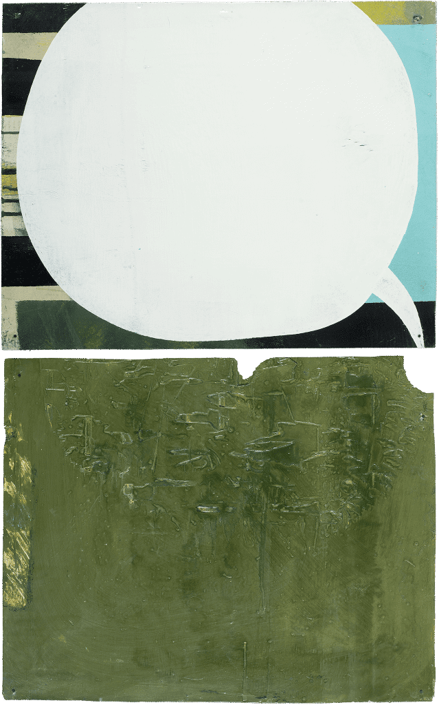 Bubble in the ‘Listening Room’, 2017, λαδομπογιά σε ξύλινα πάνελ, 40x50 εκ. το καθένα.