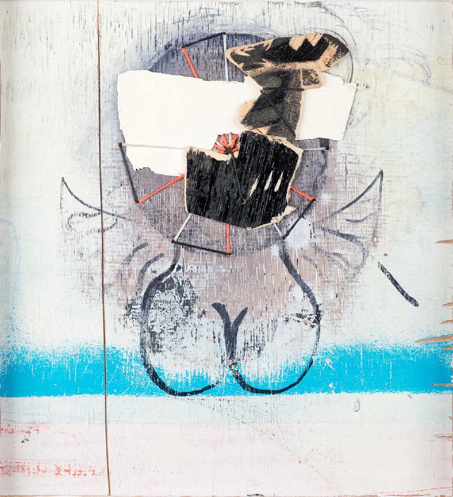 Άτιτλο, 2016, μικτή τεχνική σε ξύλινο πάνελ, 22,5x20,5 εκ.