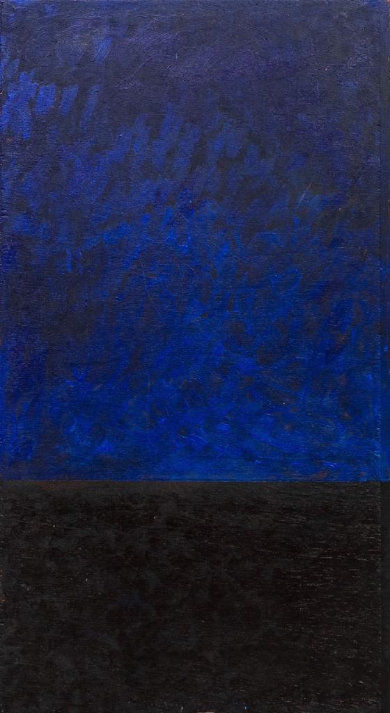 Νυχτερινό μπλε, 2023, ακρυλικό σε ξύλο, 52x29 εκ