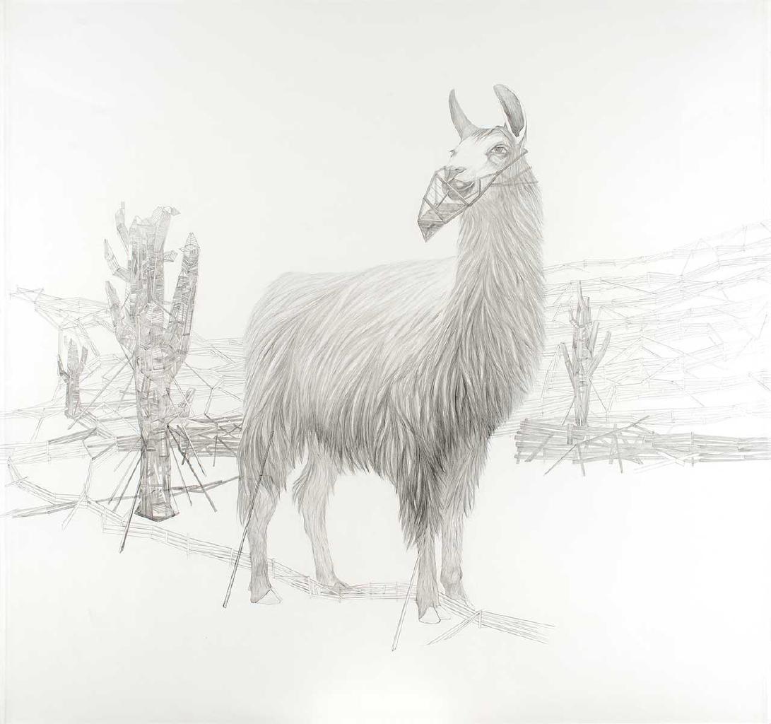 Please Kill Me, 2008, μολύβι σε χαρτί, 147x155 εκ.