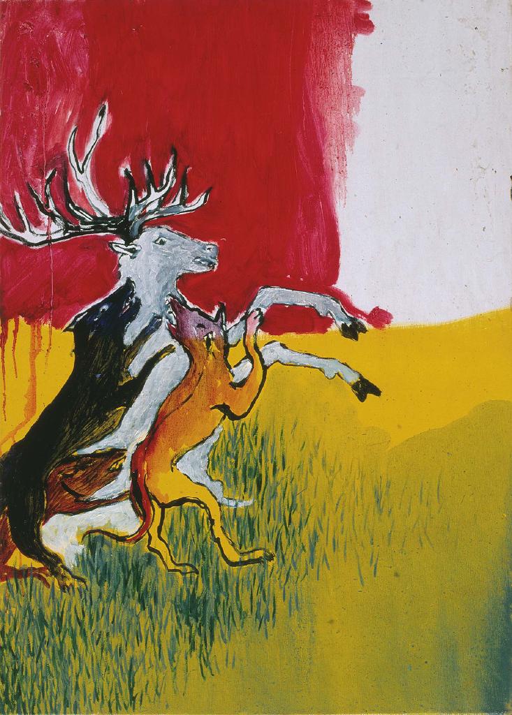 Χωρίς τίτλο (ελάφι), 1997-2000, λάδι σε καμβά, 70x50 εκ.