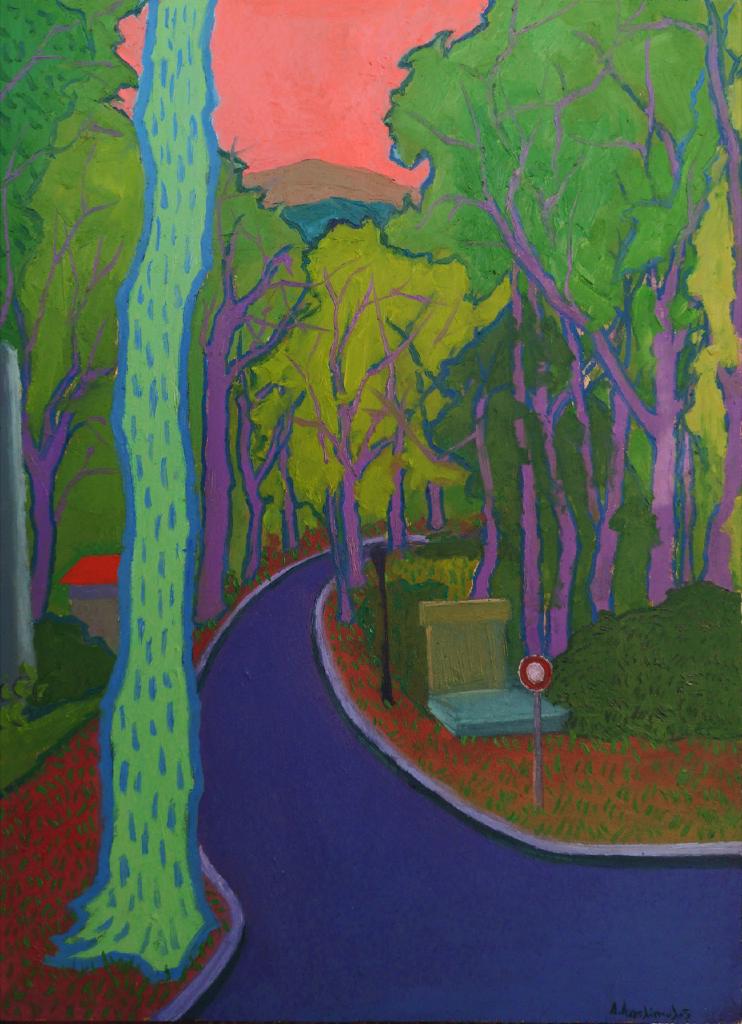 Quest-Paris, 2020, λάδι σε ξύλο, 50Χ37 εκ.