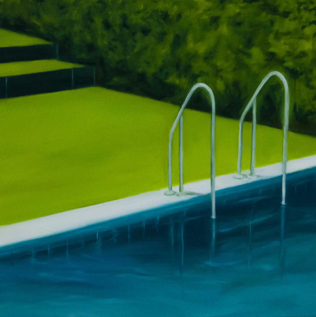 Rest in Pool, 2020, λάδι σε καμβά, 50x50 εκ.